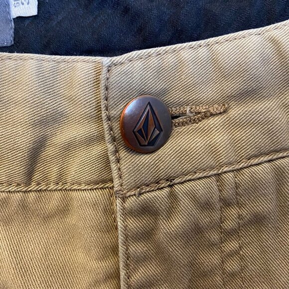 Volcom Mens Khaki Pants Size 31 Straight-Leg Cotton & Polyester Blend - Picture 10 of 16